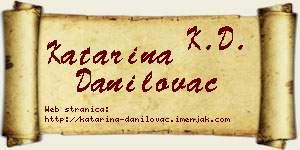 Katarina Danilovac vizit kartica
